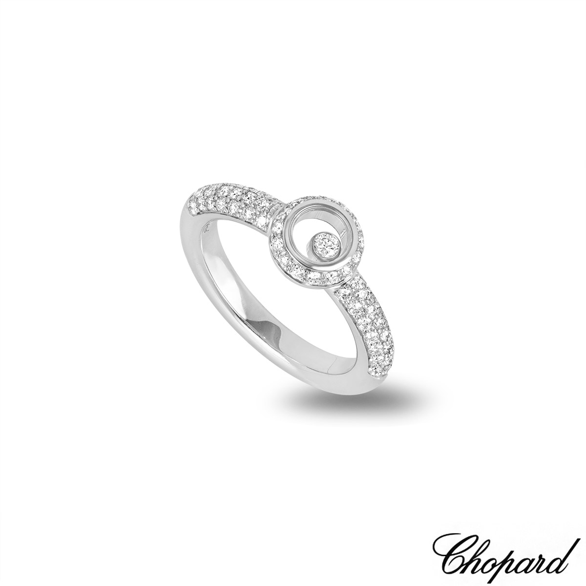 Chopard White Gold Happy Diamonds Ring 82/2902-1110